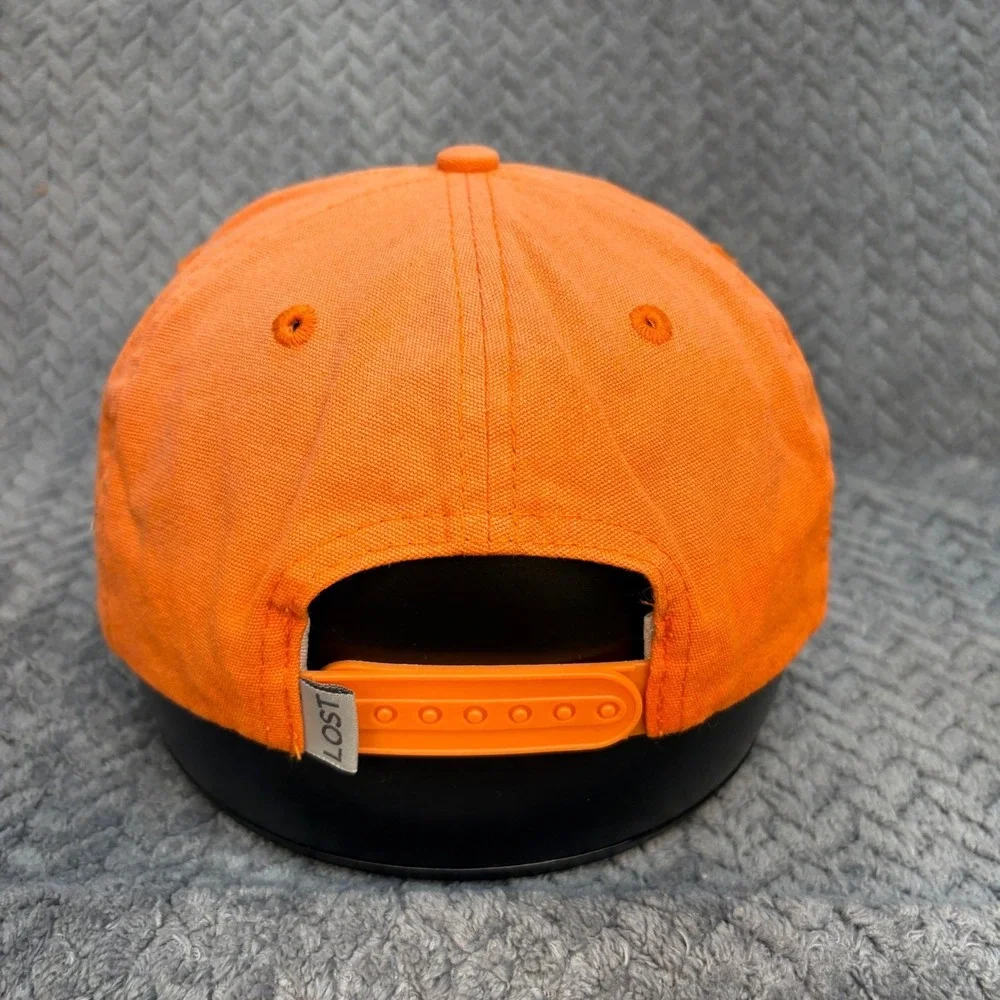 Lost Hat Co Goat Rope Swark Liquor Snapback Hat Orange Camo Patch Rope Cap